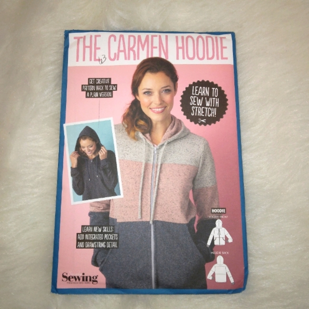 Simply Sewing The Carmen Hoodie, Fits bustline 30.5 in - 50 in.